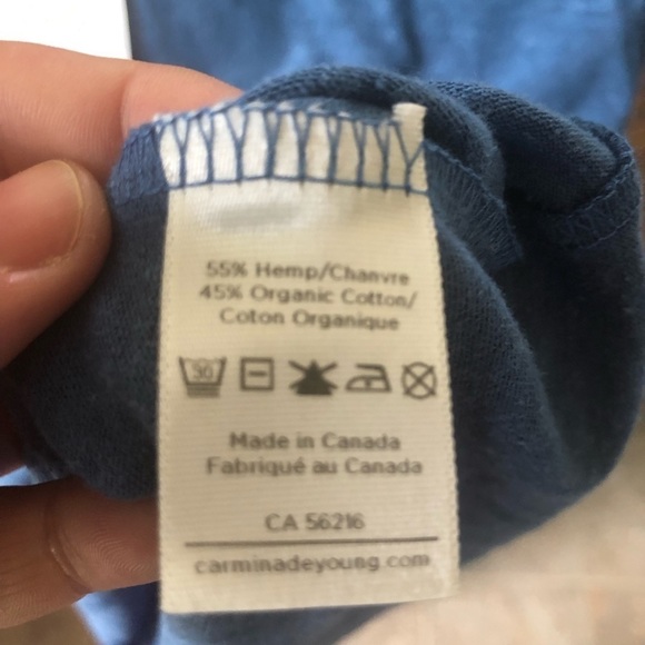 CARMINA DEYOUNG designer hemp organic cotton top - Picture 5 of 6